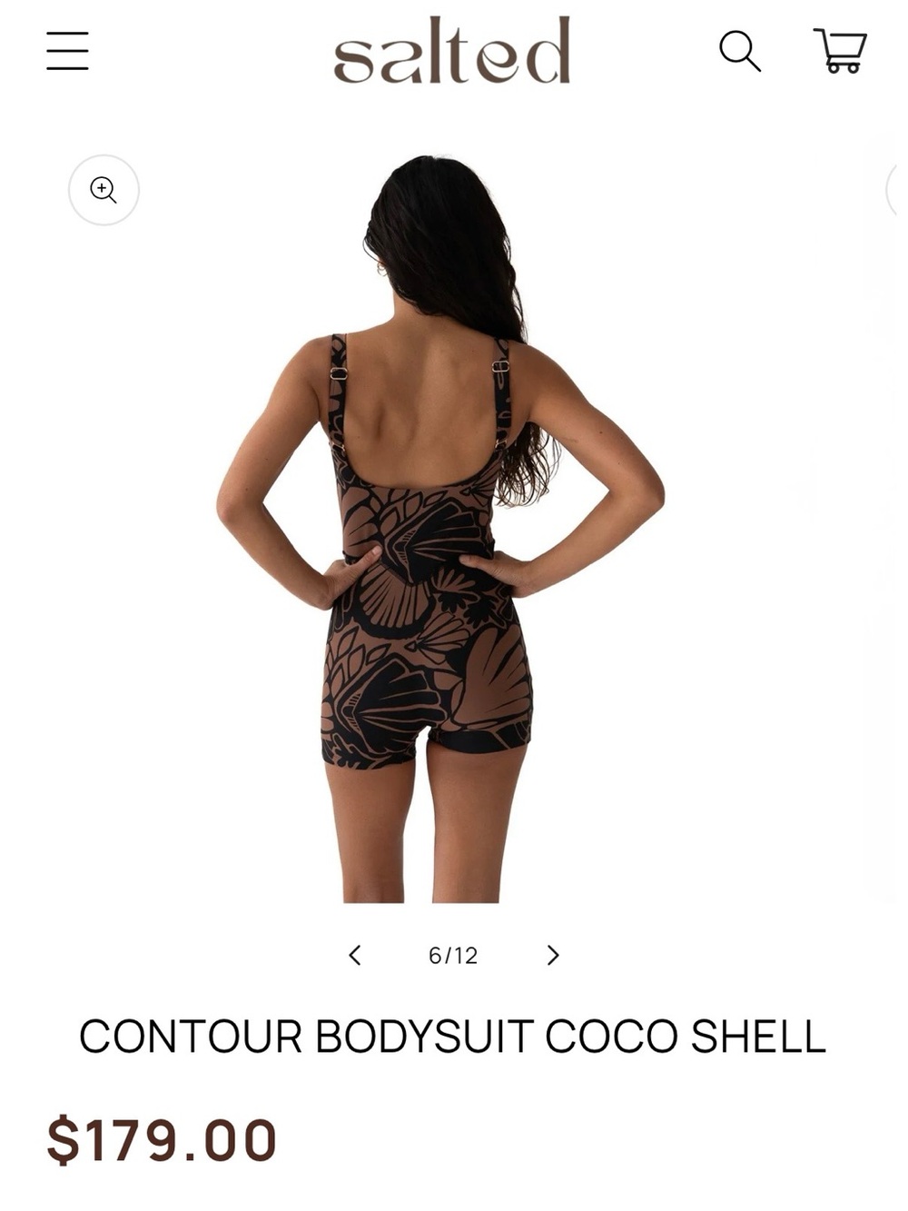 Contour Bodysuit Coco Shell — Black & Brown - Picture 4 of 4